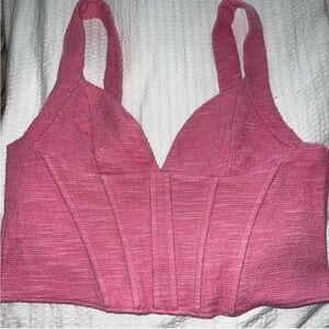 Pink corset crop top